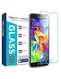 Samsung Galaxy S5 protector de visualización de vidrio, Tech Armor Premium Ballistic Glass   [1 Pack]