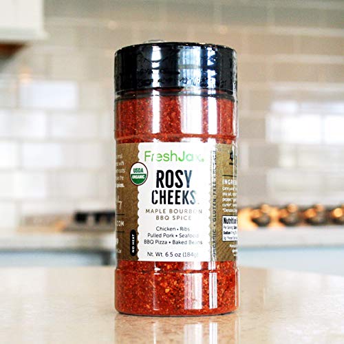 FreshJax Seasoning Spice Rosy Cheeks Organic Maple Bourbon BBQ Rub Blend, Large 6.5oz Gift Box Included Plant-Based Low… - Image 5