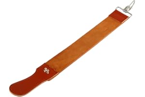KooingTech Genuine Leather Strop - 19.8 * 2in Barber Razor Sharpening Belt Suitable for Straight Razors, Sharpeners and Chisels