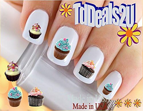 General Nail Decals - Cupcakes Set #1 WaterSlide Nail Art Decals - Highest Quality! Made in USA