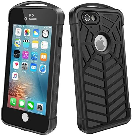 100% Waterproof Phone Case, Save4you Shockproof Dustproof Full Sealed Protection Cover Heavy Duty Spider Sport case for Apple iPhone (6/6S Plus(5.5 inch) Black)