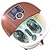 Smibie Foot Spa Bath Massager, Automatic Motorized Roller massager with Heat, Frequency Conversion, Frequency, LED Monitor, Adjustable Time & Temperature (brown)