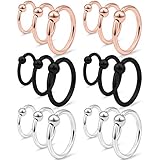 SCERRING 9 Pairs 16G Captive Bead Piercing Ring