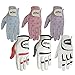 MRX Women Golf Glove Left Handed Golf Gloves Sweat Resistant Soft Cabretta Leather Regular Fit Women Golfer Glove Black