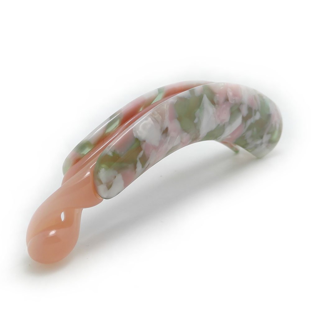 Meilliwish Noble Leopard Banana Hair Clip (H09)(DarkPink)