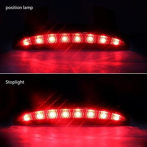 Motorcycle Chopped Rear Fender Edge LED Brake License Plate Tail Light Stop Running Light Turn Signal Lamp for Harley Sportster XL883N 1200N XL1200V XL1200X - Thumbnail 2