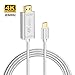 USB C to HDMI 6.6FT,Lesvieo USB Type C to HDMI 4K@60Hz Braided Cable(Thunderbolt 3 Compatible)-Easily use a Second Display for 2017 MacBook Pro,ChromeBook Pixel,Galaxy S8/S8 Plus,G5