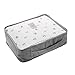 6 Set Packing Cubes,Travel Luggage Organizer-3 Travel Cubes + 3 Pouches (Grey)