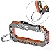 WINGOO Stainless Steel Key Chain Quickdraw Carabiner Anti-lost Key Chain Climbing Carabiner Backpack Buckle(Orange)