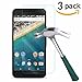 TANTEK [3-Pack Screen Protector for LG (Google) Nexus 5X,Tempered Glass Film,Ultra Clear,Anti Scratch,Bubble Free,Case Friendly