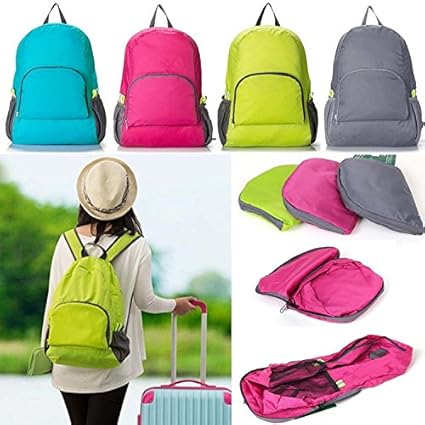 Style Eva Foldable Nylon Rucksack (Multicolour)