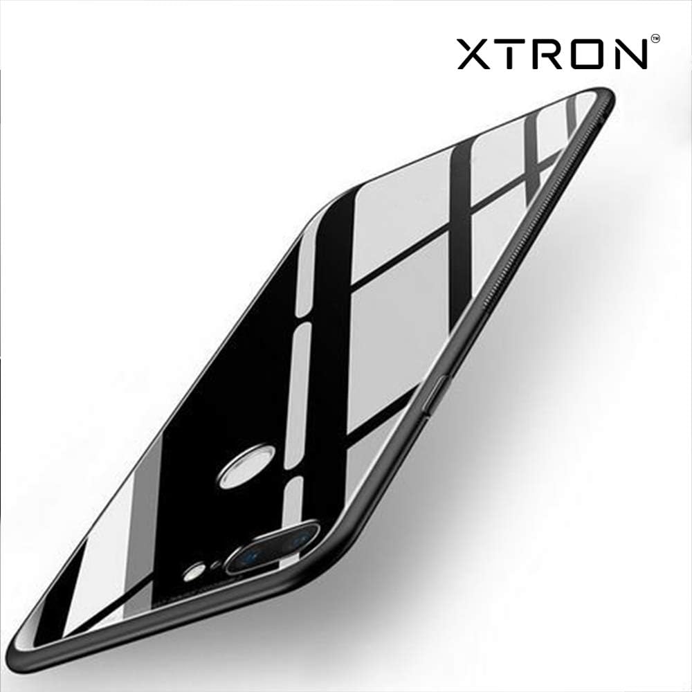 XTRON Glass Back Case Cover for OnePlus 5T | Glass Cover with Side Silicone Covers and Cases for One Plus 5T Back Cover - Oil Black