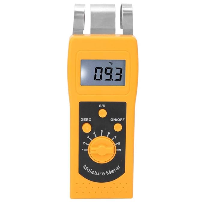 Textile Moisture Meter, Mini Compact Portable DM200T Digital LCD