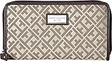 Tommy Hilfiger Women's Core Wallets Zip Around Signature Black/Cream Wallets