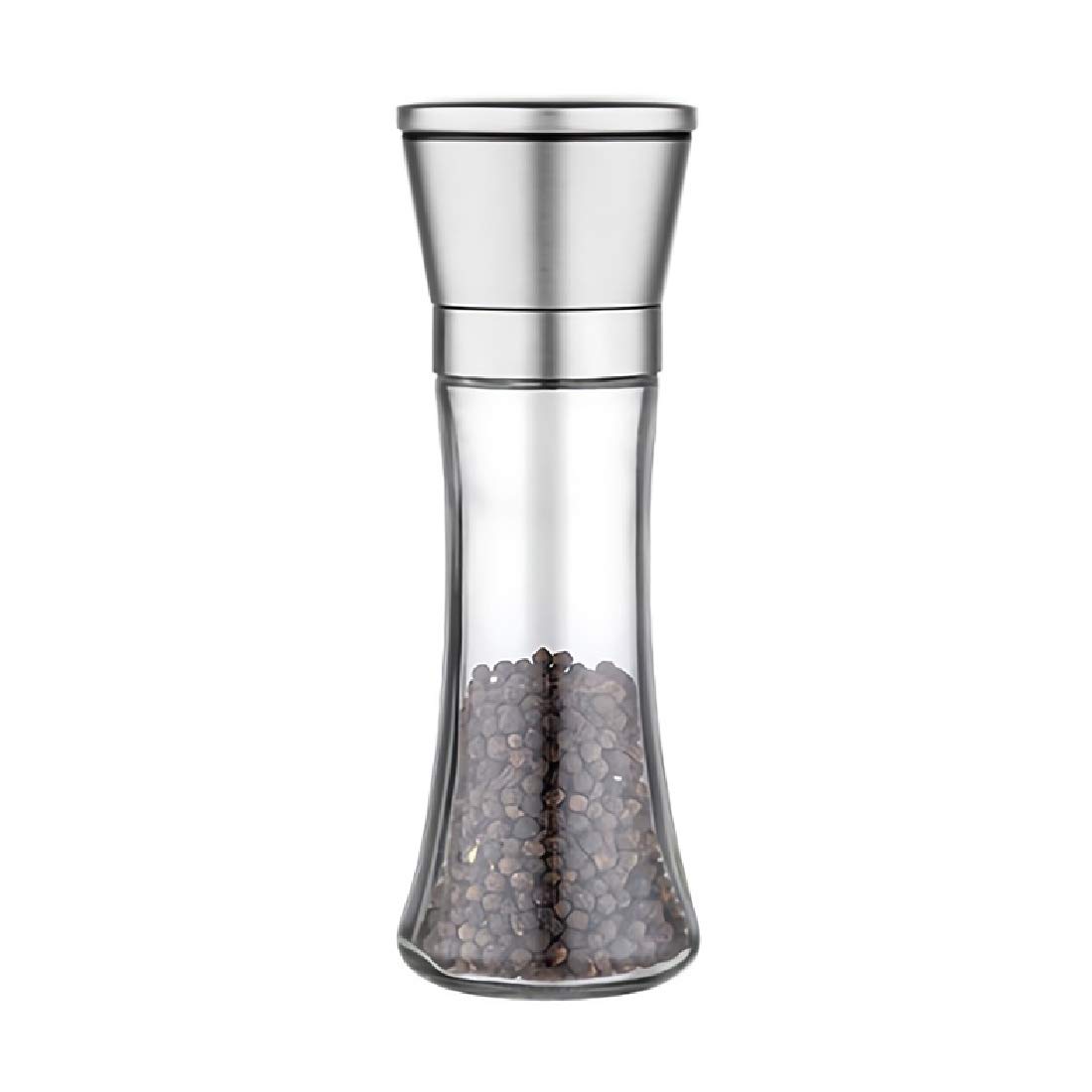 Salt and Pepper Grinder, Stainless Steel Seasoning Grinder with Adjustable Thickness, Ergonomic Pepper Grinder, Dedicated for The Kitchen, Single Package (Tall)