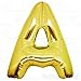 AFTERLOON® 42 inch Giant Jumbo Helium Foil Mylar Alphabet Balloons for Graduation Anniversary Celebration Bridal Shower Wedding Birthday Party Decorations, Premium Quality, Glossy Gold, Letter A