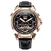 ESS Men Black Tourbillon Rose Golden Aviator Automatic Mechanical Watch WM183