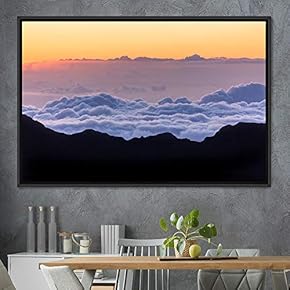 signwin Framed Canvas Wall Art Foggy Mountains Aerial...