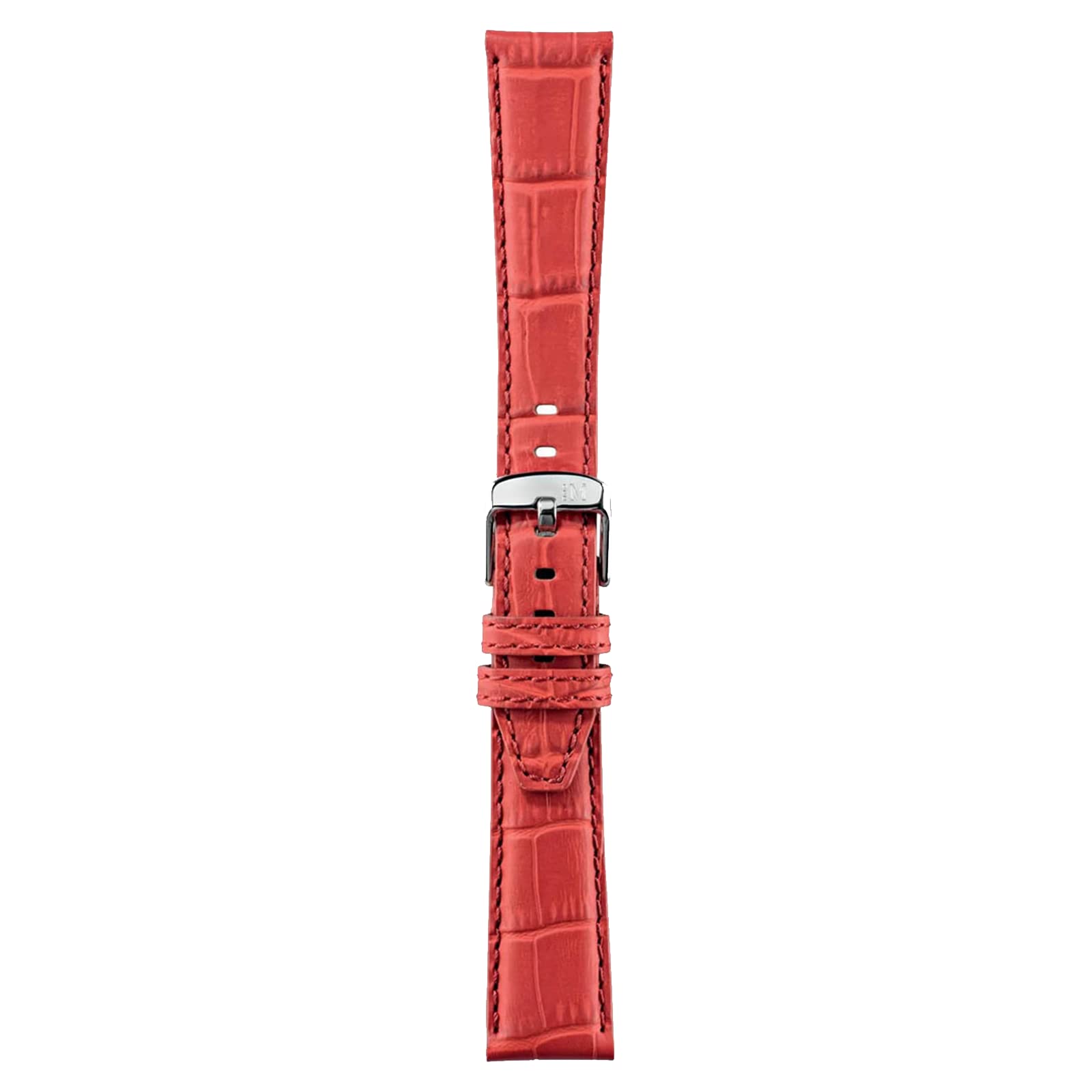 Morellato Red Alligator Embossed Calf Leather Watch Strap, red, 20mm, Strap