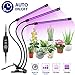 Grow Light, Auto Turn ON/OFF Led Grow Lights for Indoor Plants, Asiur Timing Plant Grow Lamp with 360 Degree Flexible (3head)