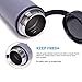 Mountaintop Vacuum Insulated Stainless Steel Water Bottle - Keep Cold 24 Hrs , Hot 6 Hrs + Stainless Steel Collapsible Cup ( White , 19oz )
