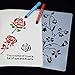 Poproo Painting Stencils Set Drawing Templates - for Kids, Bullet Journaling, Decorating (12 Pack, 10.2x6.7 inch)