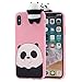 iPhone X Case, Umiko(TM) 3D Cartoon Animals So Cute Lovely We Bare Bears Panda Grizzly Soft Silicone Case Cover for Apple iPhone X iPhone 10 (2017) Girls, Pink
