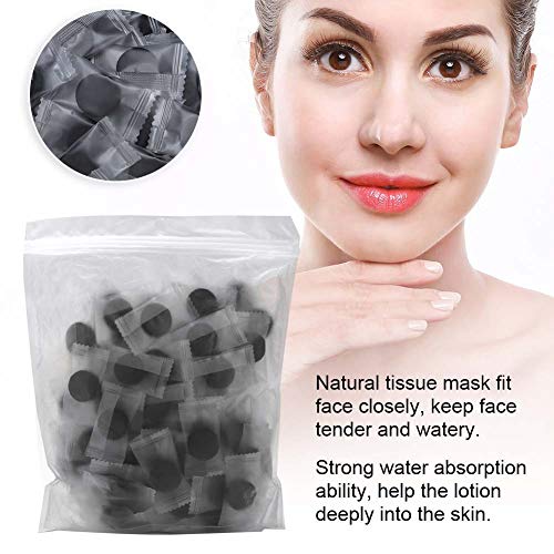 Rotekt 100pcs Bamboo Charcoal Fiber Compressed Facial Face Mask Paper DIY Skin Care DIY Facial Mask - Thumbnail 3