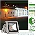LEDMO 10W Warm White LED Flood Light Outdoor Floodlight Spotlight AC85-265 IP65 Lamps, 3000K, 800lm, 50W Halogen Equivalent, Security Lights, Floodlight