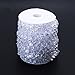 BlueSnail 99 ft Clear Crystal Acrylic Like Beads Wrapped by The Roll - Wedding Decorations, Party Decor, DIY(Flat, Clear)