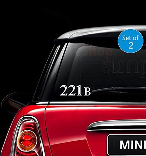 Sherlock Holmes Decals, I Sherlock Holmes 221B Vinyl Decals, 6 inch wide, Set of 2, Car Window and Laptop Sticker by Shop Simply Perfect