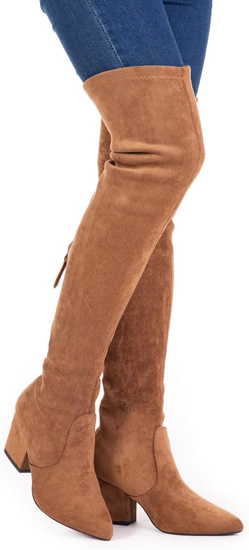  | N.N.G Women Boots Winter Over Knee Long Boots Fashion Boots Heels Autumn Quality Suede Comfort Square Heels US Size | Over-the-Knee