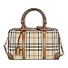 Burberry Women's Medium Alchester in Horseferry Check Bowling Bag Honey Tan
