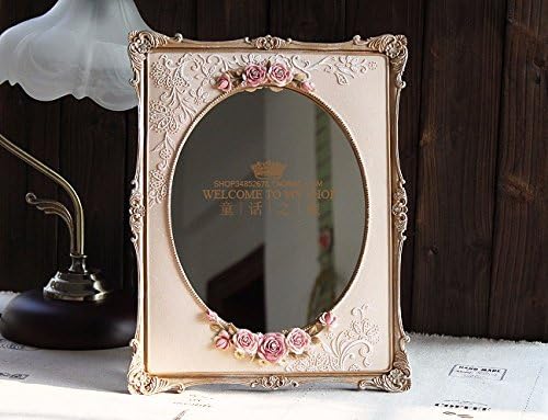 European-style palace retro princess pastoral desktop mirror desktop mirror vanity mirror Korea Queen Rose mirror 7