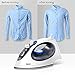 Deik Iron, Steam Iron, 1500 Watt Dry and Steam 2 in 1 Clothes Iron, Anti-drip Nonstick Stainless Steel Iron with Steam Control and 8' 360-degree Swivel Cord, Automatic Shut off, Self- Clean