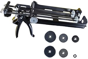 AWF PRO Dual Cartridge Epoxy Gun for 400mL, 450mL, 600 mL, 650 mL (1:1 and 2:1) Dual Component Cartridges – 25:1 Thrust Ratio, Professional 2 Part Epoxy Gun