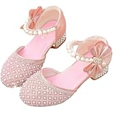 JGKDTX Girls Sandals Glitter Wedding Party Princess Dress Shoes Flower Girl Low Heel Mary Jane Pumps for Toddler/Little Kids