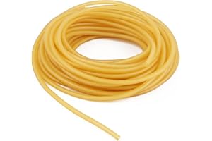 BEAIMUXI Latex Tubing, Latex Tube Natural 3/8in OD 1/4in ID Slingshot Tubing Surgical Tube Catapult Tube Rubber Hose Speargun Band 10FT 33FT 50FT One Continuous Piece (10 FT, Natural)