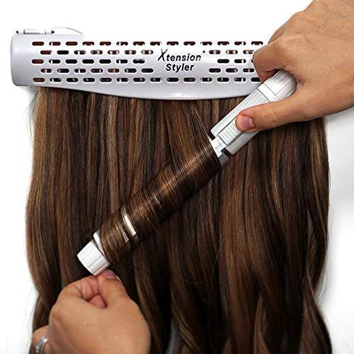 Hair Extension Holder and Hanger â€“ Hanging Hair Xtension Styler Caddy for Hands-Free Washing and Styling of Clip-Ins, Tape-Ins and Wefts