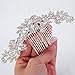BriLove Women's Bohemian Boho Crystal Cluster Flower Vine Leaf Wedding Bride Bling Hair Comb