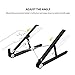 Elekin Portable Laptop Stand, Foldable Stand for Light-Weight Laptop Holder for Laptop/Notebook/Thinkpad, Portable Laptop Riser Adjustable Height Width & Angle (Black)