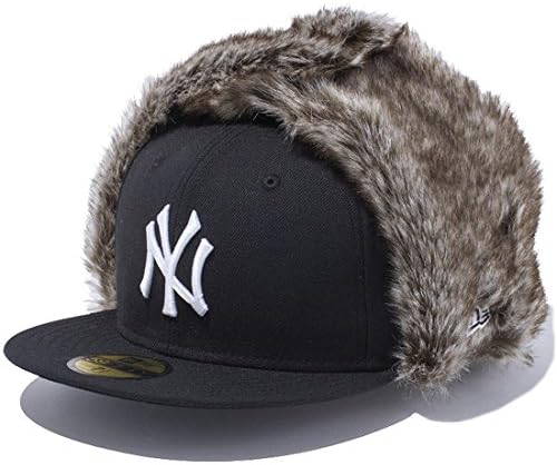 Amazon Co Jp ニューエラ New Era 59fifty Trapper ニューヨーク ヤンキース キャップ Cap 帽子 イアーフラップ ブラック ホワイト 7 5 8サイズ 服 ファッション小物