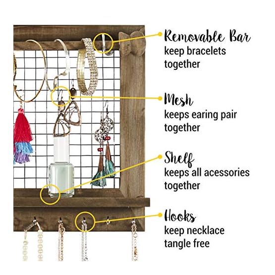 Rustic-Jewelry-Organizer-with-Bracelet-Rod-Wall-Mounted-l-Wooden-Wall-Mount-Holder-for-Earrings-Necklaces-Bracelets-and-Many-Other-Accessories-SoCal-Buttercup Rustic-Jewelry-Organizer-with-Bracelet-Rod-Wall-Mounted-l-Wooden-Wall-Mount-Holder-for-Earrings-Necklaces-Bracelets-and-Many-Other-Accessories-SoCal-Buttercup