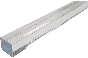 PLASTIC-CRAFT PRODUCTS Acrylic Extruded Square Rod, Clear, 1/2" (0.5") Square x 72" Length, Pack of 4
