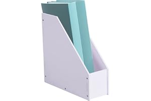 Afumazi Vertical Magazine File Holder Desk Oragnizer, Binder File Folder Rack for Office Home( 1Pack)