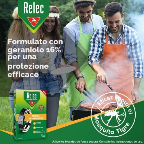 Bracciale nero antizanzare con citronella per tutta la famiglia, dai 3 anni in su