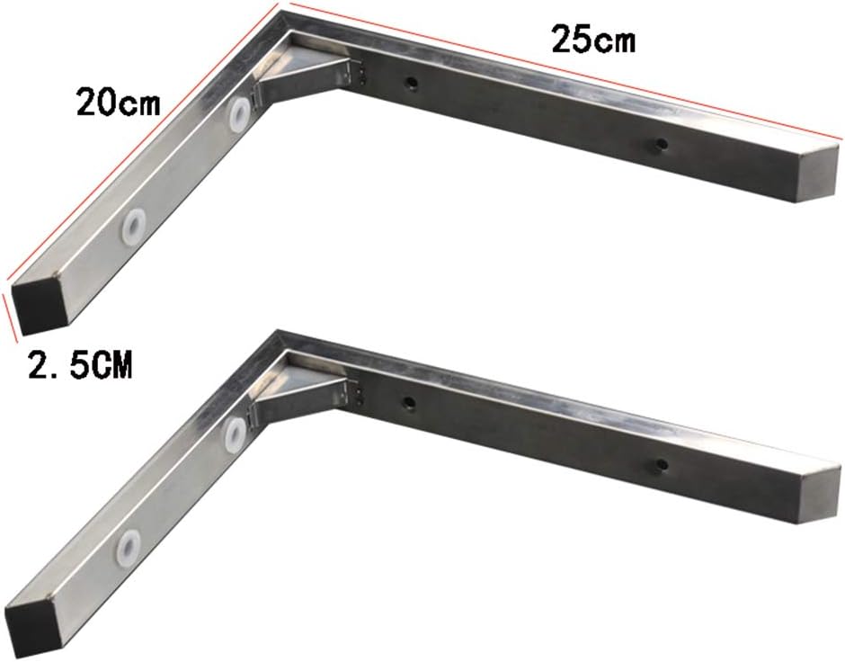 OWUV Stainless Steel Triangle Brackets (2 pcs), Wall-Mounted Metal Shelf Bracket, Floating Shelf Supporter, with Screws and Expansion Tube