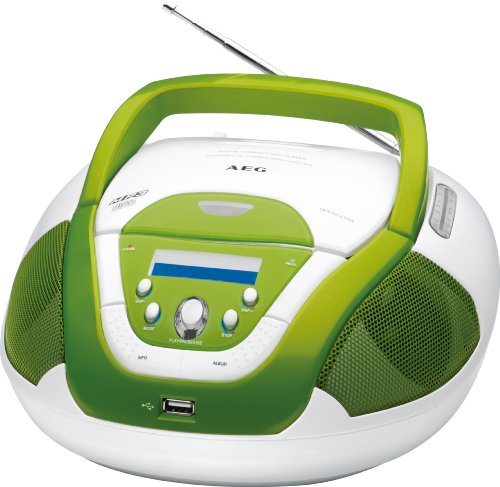 Bomann Portable Cd / Mp3 Player Radio Tuner Usb Stereo System Aeg Sr 4339 Green