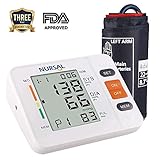 NURSAL Upper Arm Digital Blood Pressure Monitor with WHO Indicator and Large LCD Screen for 2 Users(2 * 90 Storage), FDA Certified Automatic Electronic Blood Pressure Monitor (Bracelet 22 cm¨C42 cm)