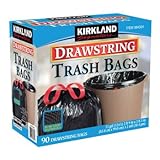 Kirkland Signature Drawstring Trash Bags - 33 Gallon - Xl Size - 180 Count Pack (e3b993)